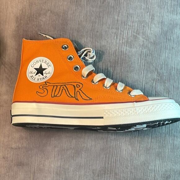 NWOT. Converrse All Star Orange Lace-up Sneakers. 6.5 - Picture 8 of 8